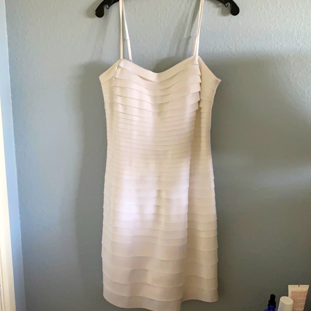 White House Black Market white evening dress